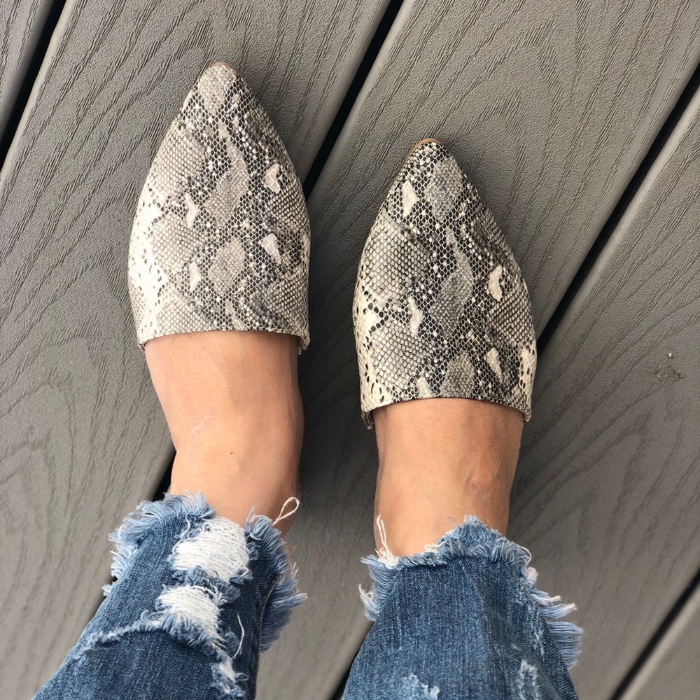 SAVANNAH Snake Print Mules    - Picture 7 of 8